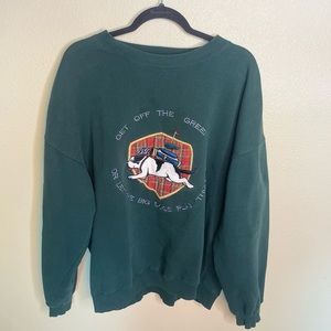 Big Dogs Vintage Embroidered Golf Crewneck Sweatshirt Size L
